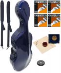 Carbon Mac カーボンマック CFC-3 BLU チェロケース ブルー 4/4 リュック ハードケース cello hard cases blue Dominant 青色 セット　北海道 沖縄 離島 代引き 同梱不可