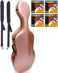 Carbon Mac カーボンマック CFC-2S サテン ピンクゴールド チェロケース 4/4 ハードケース cello hard cases satin pink gold セット X　北海道 沖縄 離島 代引き 同梱不可