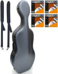 Carbon Mac カーボンマック CFC-2S サテン シルバー S-SLV チェロケース 4/4 ハードケース cello hard cases Dominant satin silver セット　北海道 沖縄 離島 代引き 同梱不可