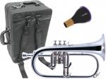 J Michael Jマイケル FG-550S フリューゲルホルン 銀メッキ 管楽器 シルバー flugel horn ミュート セット D　北海道 沖縄 離島不可