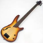 Ibanez アイバニーズ SRH505F NNF フレットレス 5弦ベース Natural Browned Burst Flat セミホロウボディ