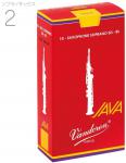 vandoren ( バンドーレン ) SR302R ソプラノサックス リード 2番 ジャバ レッドカット 1箱 10枚入り JAVA FILED RED CUT soprano saxophone reeds 2.0