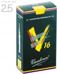 vandoren バンドーレン SR7125 ソプラノサックス リード 2.5 V16 1箱 10枚入り soprano saxophone reeds 2-1/2 V-16 Jazz 向け