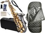 Antigua  ( アンティグア ) AS4248 パワーベル BG アルトサックス ブラック ゴールド AS-830 ケース セット alto saxophone powerbell Black nickel 　北海道 沖縄 離島不可