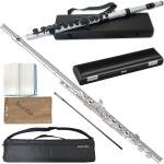 Pearl Flute ( パールフルート ) PF-505E フルート 新品 プレスト Eメカニズム 銀メッキ カバードキイ C管 Presto PF505E flute セット M　北海道 沖縄 離島 不可