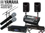 YAMAHA ヤマハ STAGEPAS400BT KWS ワイヤレスマイク  ハンドタイプ2本とスタンド2本 スピーカースタンド セット (JS-TS50-2) 