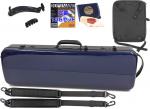 Carbon Mac カーボンマック CFV-1 バイオリン ブルー ハードケース 四角タイプ リュック 4/4 サイズ violin case blue BL セット B　北海道 沖縄 離島 代引き 同梱不可 