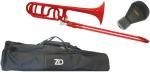 ZO ( ゼットオー ) トロンボーン 太管 TB-01 レッド アウトレット プラスチック テナーバストロンボーン tenor bass trombone ミュート セット　北海道 沖縄 離島不可