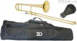 ZO ( ゼットオー ) TTB-08 テナートロンボーン シャンパンゴールド アウトレット プラスチック 細管 Tenor trombone Gold ミュート セット B　北海道 沖縄 離島不可