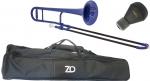 ZO ( ゼットオー ) TTB-10 テナートロンボーン ダークブルー アウトレット プラスチック 細管 tenor trombone Blue ミュート セット C　北海道 沖縄 離島不可