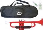 ZO ( ゼットオー ) トランペット TP-01BK レッド 新品 アウトレット プラスチック 管楽器 trumpet RED バルブオイル セット A 　北海道 沖縄 離島 同梱不可