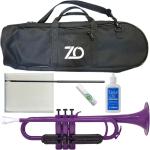 ZO ( ゼットオー ) トランペット TP-04BK パープル 調整品 新品 アウトレット プラスチック 管楽器 trumpet purple バルブオイル セット B　北海道 沖縄 離島 同梱不可