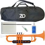 ZO ゼットオー トランペット TP-11BK オレンジ アウトレット プラスチック 樹脂製 管楽器 B♭ trumpet orange セット B　北海道 沖縄 離島不可