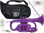 ZO ( ゼットオー ) コルネット CN-04 パープル アウトレット プラスチック 管楽器 cornet purple 楽器 バルブオイル セット B 　北海道 沖縄 離島 同梱不可 