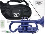 ZO ( ゼットオー ) コルネット CN-10 ブルー アウトレット プラスチック 管楽器 B♭ cornet 樹脂製 青色 CN10 Dark Blue バルブオイル セット B 　北海道 沖縄 離島不可 