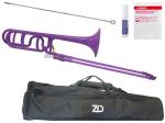 ZO ゼットオー トロンボーン 太管 TB-04 パープル アウトレット プラスチック テナーバストロンボーン tenor bass trombone セット B　北海道 沖縄 離島不可