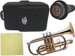 J Michael Jマイケル 3年保証 CT-420 コルネット ラッカー ゴールド ショート ミュート e-BRASS セット　以下は対応不可 北海道 沖縄 離島 代引き 同梱