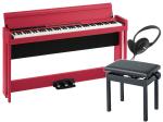KORG ( コルグ ) 電子ピアノ デジタルピアノ C1 Air-RD 純正高低自在椅子 セット レッド