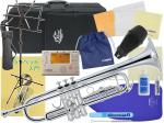 J Michael Jマイケル 3年保証サポート TR-430S トランペット 銀メッキ レッドブラス マウスパイプ 管楽器 B♭ Trumpet セット H　北海道 沖縄 離島不可 代引不可 同梱不可