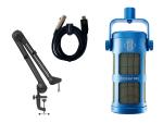 SONTRONICS ソントロニクス PODCAST PRO BL(BLUE) ブームアーム+ケーブルセット!☆即納可能!◆お買い得なオリジナルセットが登場!
