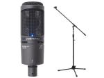 audio-technica オーディオテクニカ AT2020USB+ 限定スタンドセット ◆ AT2020USB+ ( マイク ) & MBCS BK ( ブームスタンド )