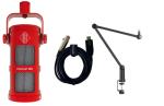 SONTRONICS ソントロニクス PODCAST PRO RD STAND SET  (RED) USB変換ケーブルとブロードキャスト・マイクスタンドセット!☆即納可能!