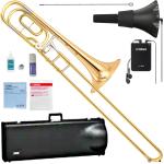 YAMAHA ヤマハ YBL-421G バストロンボーン ゴールドブラスベル 太管 シングルロータリー Bass Trombone BACH マウスピース セット A　北海道 沖縄 離島不可