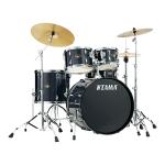 TAMA ( タマ ) Imperialstar Drum Kits IP52H6RC #HBK ヘアラインブラック  ( 22"バスドラム シンバル付 一括セット )