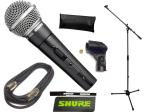 SHURE ( シュア ) SM58SE お手頃 マイクスタンドセット （XLR-XLR 5メートルケーブル同梱） 