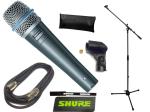 SHURE シュア BETA57A お手頃 マイクスタンドセット （XLR-XLR 5メートルケーブル同梱） 