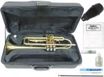 J Michael Jマイケル TR-380 トランペット ラッカー レッドブラス マウスパイプ 管体 ゴールド 管楽器 B♭ Trumpet gold セット D　北海道 沖縄 離島不可