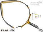 B.AIR ビーエアー バードストラップ カスタマイズ カラー サン オレンジ サックス用 Mサイズ ワイド ネックストラップ BIRD STRAP wide saxophone　北海道 沖縄 離島不可