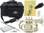 J Michael Jマイケル TR-400PSL 銀メッキ ポケットトランペット 管楽器 ミニ トランペット mini pocket trumpet セット A　北海道 沖縄 離島不可