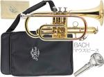 J Michael ( Jマイケル ) CT-420 コルネット ラッカー ショート B♭ short cornet gold 管楽器 BACHマウスピース セット C　北海道 沖縄 離島不可