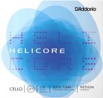 D'Addario ダダリオ H510 1/4M HELICORE チェロ弦 4本 セット ヘリコア 4分の1 Cello Strings set MEDIUM TENSION　北海道 沖縄 離島不可