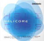 D'Addario ( ダダリオ ) H510 3/4M HELICORE チェロ弦 4本 セット ヘリコア 4分の3 Cello Strings set MEDIUM TENSION　北海道 沖縄 離島不可