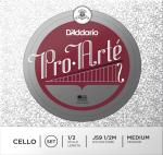 D'Addario ( ダダリオ ) J59 1/2M PROARTE チェロ弦 4本 セット プロアルテ 1/2 Pro・Arte Cello Strings set Medium Tension　北海道 沖縄 離島不可