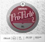 D'Addario ( ダダリオ ) J59 1/4M PROARTE チェロ弦 4本 セット プロアルテ 1/4 Pro・Arte Cello Strings set Medium Tension　北海道 沖縄 離島不可