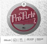 D'Addario ( ダダリオ ) J59 3/4M PROARTE チェロ弦 4本 セット プロアルテ 3/4 Pro・Arte Cello Strings set Medium Tension　北海道 沖縄 離島不可