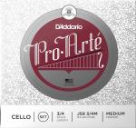 D'Addario ダダリオ J59 3/4M PROARTE チェロ弦 4本 セット プロアルテ 3/4 Pro・Arte Cello Strings set Medium Tension　北海道 沖縄 離島不可