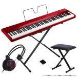 KORG ( コルグ ) L1SP Liano メタリックレッド 簡易練習セット 電子ピアノ デジタルピアノ 88鍵盤