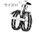 Silverstein シルバースタイン QS511A クアトロ シルバー リガチャー サイズ11 バスクラリネット バリトンサックス ラバー Ligature QUATTRO Silver size11 北海道 沖縄 離島不可