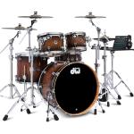 DW ( ディーダブル ) DWe 5-Piece Complete Bundle Kit Candy Black Burst over Curly Maple Exotic