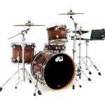 DW ( ディーダブル ) DWe 4-Piece Complete Bundle Kit Candy Black Burst over Curly Maple Exotic