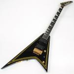 Jackson ( ジャクソン ) MJ Series Rhoads RR24MG / Black with Yellow Pinstripes 