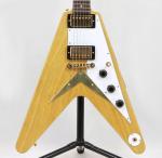 Gibson Custom Shop 1958 Korina Flying V Reissue (White Pickguard) / Natural #831436