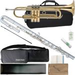 Pearl Flute ( パールフルート ) PF-505EU U字管 フルート プレスト Eメカニズム 銀メッキ C管 U字頭部管 Presto PF505EU Jマイケルトランペットセット　北海道 沖縄 離島不可