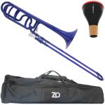 ZO ゼットオー TB-10 ダークブルー アウトレット テナーバストロンボーン 太管 プラスチック Tenor bass trombone dark blue ミュート セット D　北海道 沖縄 離島不可