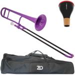 ZO ( ゼットオー ) TTB-04 テナートロンボーン パープル アウトレット プラスチック 細管 管楽器  tenor trombone purple ミュート セット F　北海道 沖縄 離島不可