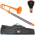 ZO ( ゼットオー ) TTB-11 テナートロンボーン オレンジ アウトレット プラスチック 細管 管楽器  tenor trombone orange ミュート セット F 　北海道 沖縄 離島不可